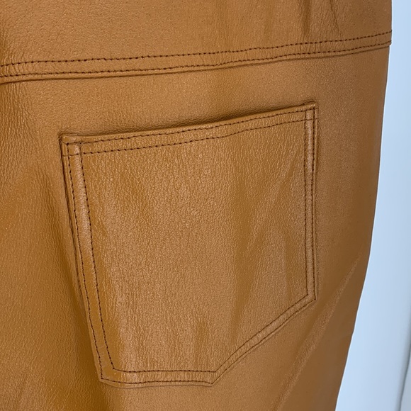 NWT Newport News Styleworks•Carmel Color Lined Leather Pants Sz18 - Picture 12 of 15